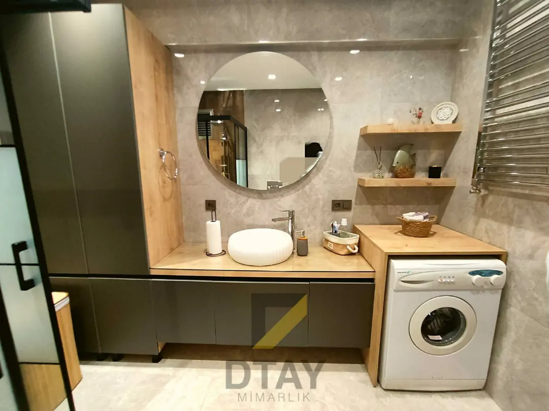 Beylikdüzü Konut — banyo — lavabo ve çamaşır alanı